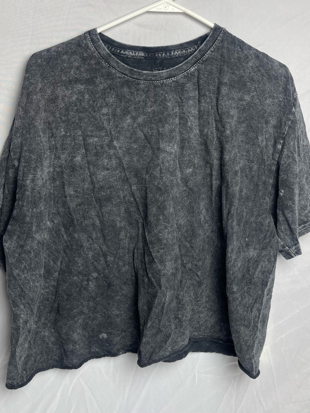Washed Black Short Sleeve Crewneck Tee